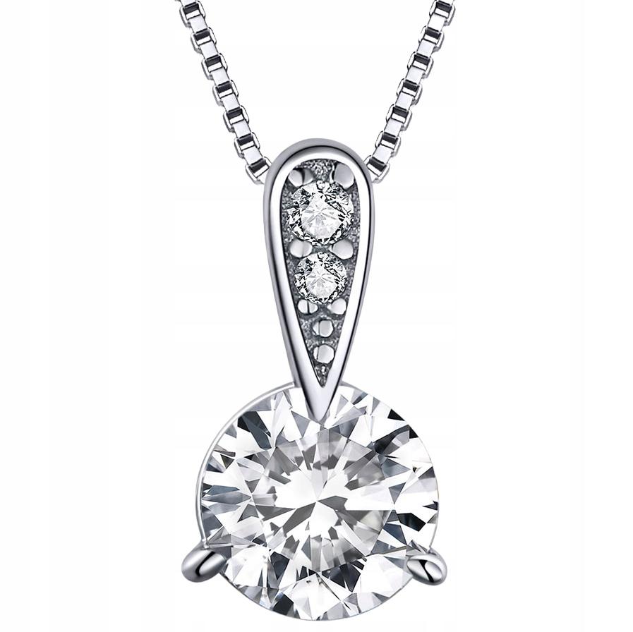 Chain Pr 925 Large Cubic Zirconia Classic Crystal Pendant