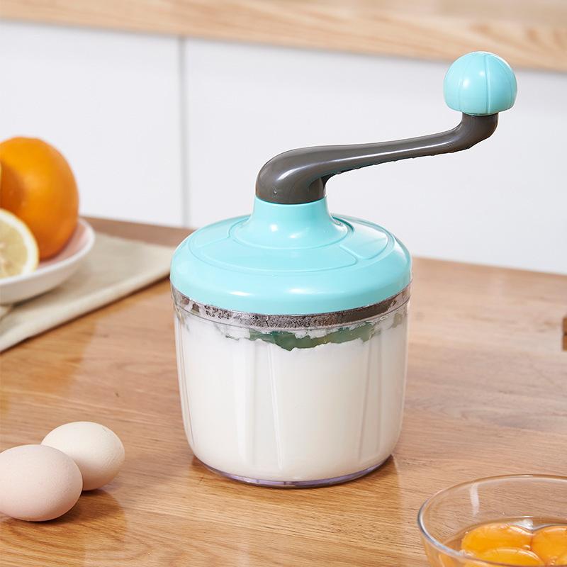 Manual Egg Cream Whisk Hand Mixer Semi Automatic Multipurpose Stainless Steel Portable Kitchen Tool for Baking Mixing Drinks