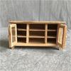 1:12 Dollhouse Double Door TV Cabinet, Miniature Wooden White Storage Unit for DIY Dollhouse, Micro Furniture Decor