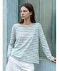 Poebeo21 Loose Fit Striped Long Sleeve T-Shirt (Ftdbts057)