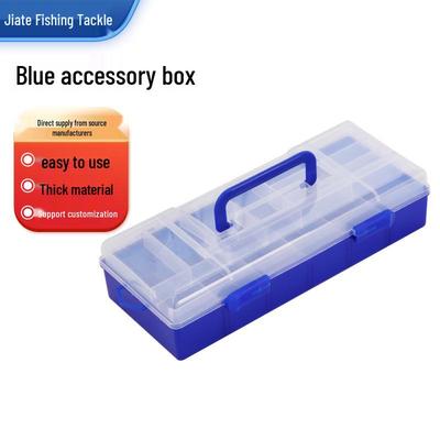 Portable Transparent Double-Layer Fishing Tackle Box - Large, Detachable Storage for Bait and Accessories