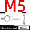 Verdickte 304/201 Edelstahl-Federring Elastischer Abstandshalter M3-M24