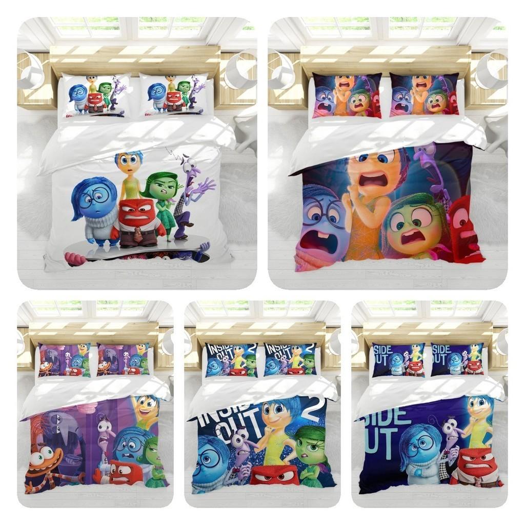 Entzückendes Alles steht Kopf 2 Bettwäsche-Set für Kinder Cartoon Anime Druck Weich und gemütlich