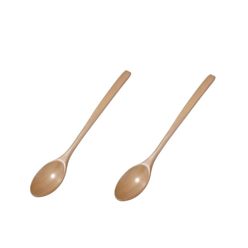 2pcs Wooden Spoon Healthy Tableware Kitchen Cooking Wooden Cooking Spoons Utensil Tools Soup Teaspoon Catering