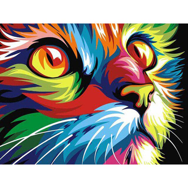 Oljemaleri DIY 5D Diamantmaleri Korssting Tiger Diamantbroderi Dyr Helrund Harpiks Rhinestones Mosaikk Hjemdekor