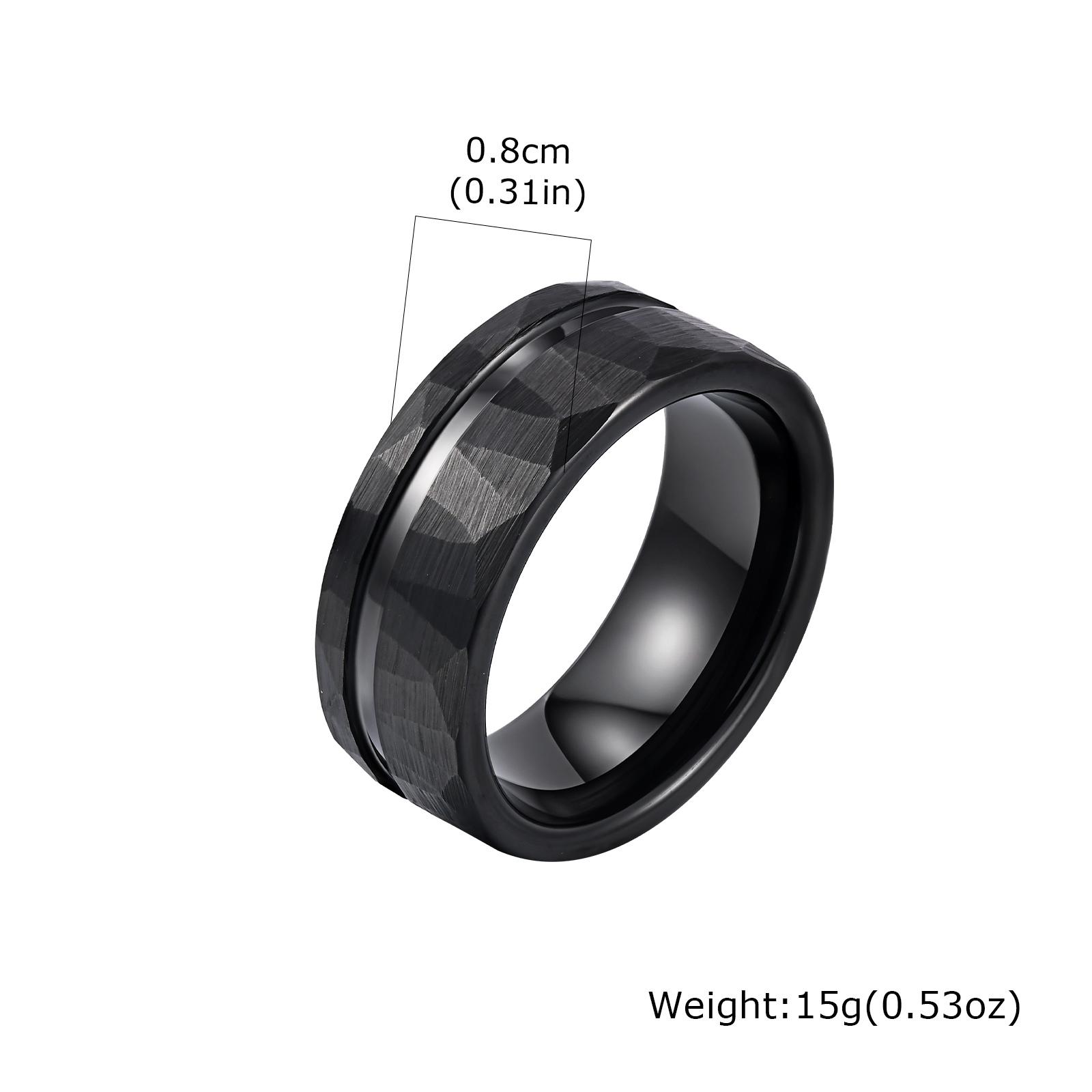 

Tungsten Carbide Black Ring for Men Boys,No Scratch Brushed Surface Tungsten Steel Ring,Stylish Wedding Engagement Ring Gift 7