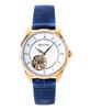 Sutton Leather Strap Open Heart Mother Of Pearl Dial Automatic 97L180 Women's Watch