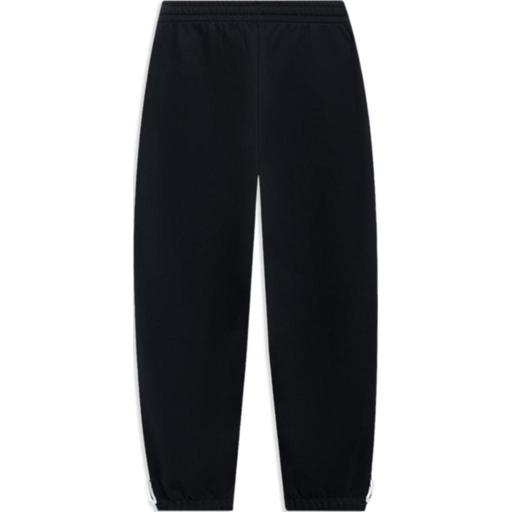 Дышащие вязаные повседневные брюки Li Ning с манжетами, мужские, черные AKLT175-3