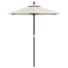 Sun Umbrella with Wooden Pole Beige 196 X 231 Cm