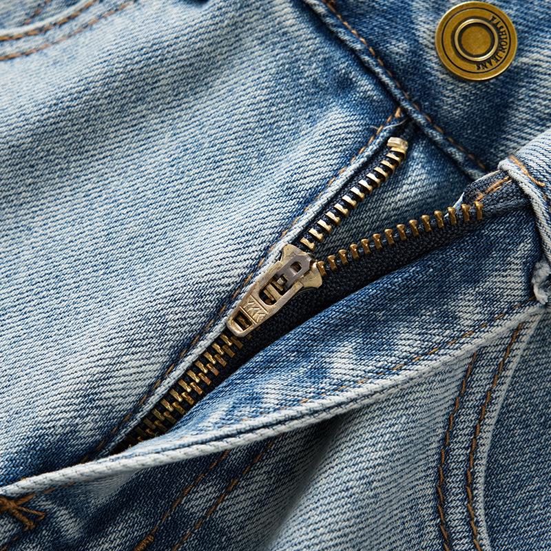 Women's High-Waisted Light Blue Jeans, 2025 Spring/Autumn, Slimming Straight-Leg, Wide-Leg, Floor-Length Trousers