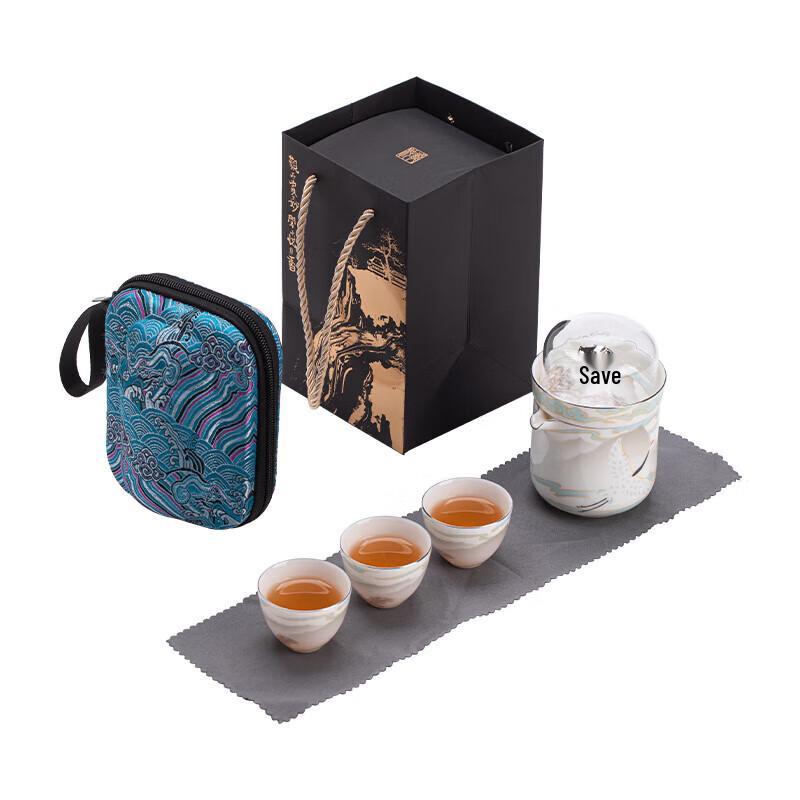 SUSHI CERAMICS Linglong Porcelain Portable Travel Tea Set