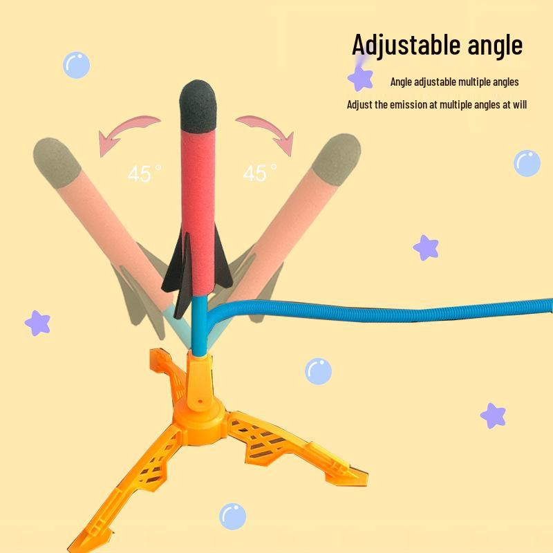 Kids' Outdoor Luminous Skyrocket Toy - Foot-Powered Rocket Launcher for Parent-Child Fun