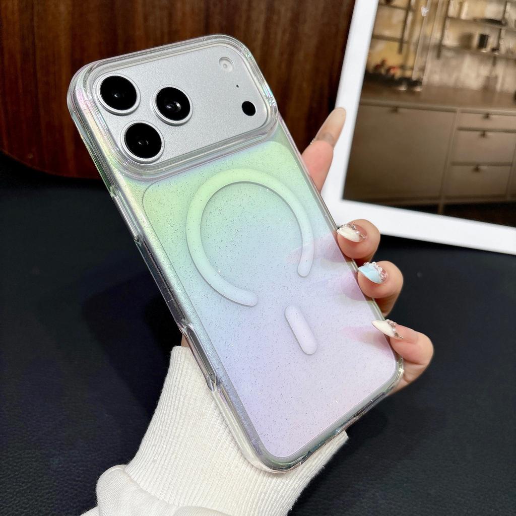 Applicable to iPhone11promax mobile phone case 11pro transparent Apple 11pro magnetic suction advanced sense protective case female