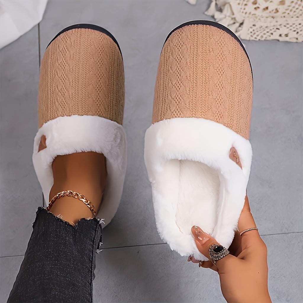 Couple Thick-soled Warm Non-slip Thickened Cotton Slippers For Home Use
