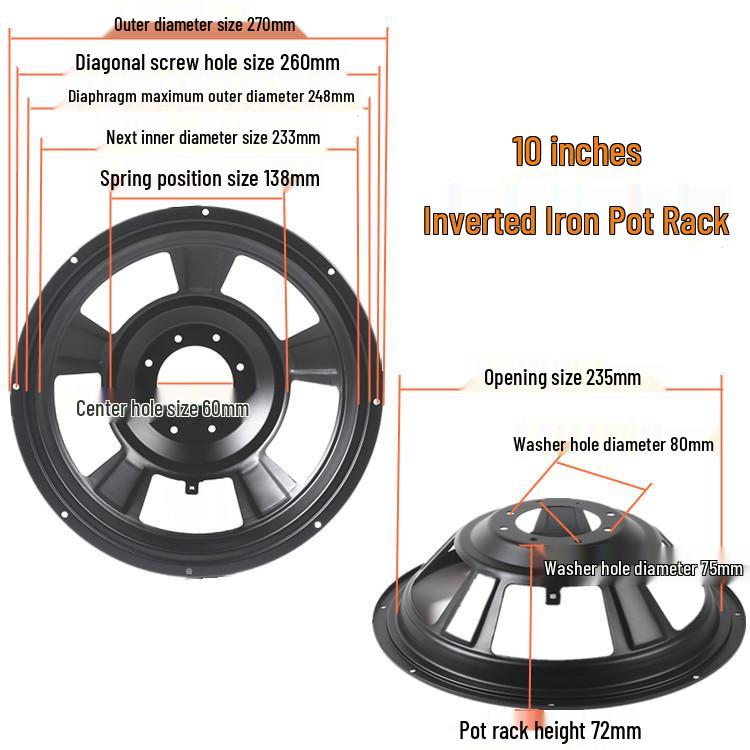 Speaker Iron Basket Stand - Bracket & Rolled Edge Repair for 3-10 Inch Speakers, DIY Accessories