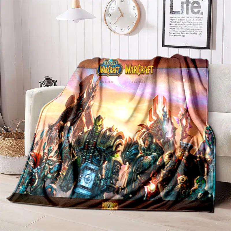 classic game World of Warcraft Frozen Throne blanket Soft and portable four season home bed, sofa blanket, office travel, lunch break, warm blanket Y5