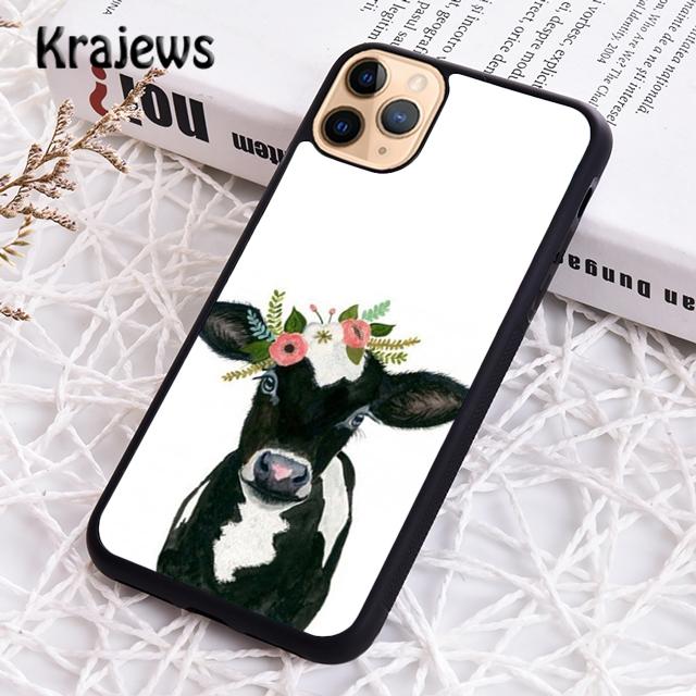 Krajews Animal cattle cow watercolor painting Phone Case For iPhone 17 Air 16 15 14 plus 11 12 13 pro max coque Fundas