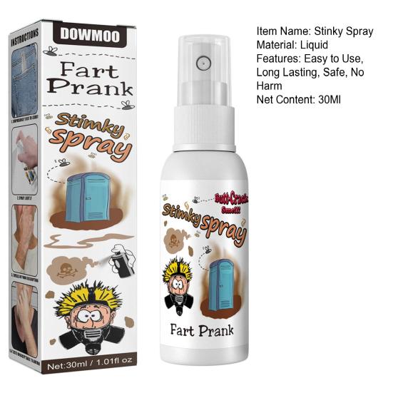 30ML Stinky Spray Safe Lasting Obvious Effect Smelly Stinky Gas Crap Stink Ass Bomb Spray for Halloween
