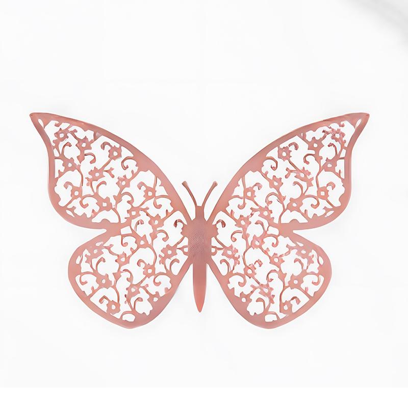 12Pcs/set 3D Hollow Butterfly Wall Sticker for Home Decoration DIY Wall Stickers Modern Wall Art Living Room Decoration