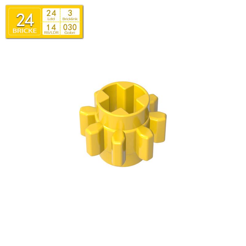 BRICKE 8-Tooth Gear, Outer Diameter 10.0, Compatible with LEGO 3647 Small Particle Building Blocks 50g (~306 pcs)