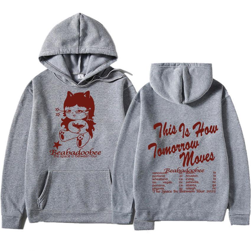 Rapper Beabadoobee Hoodies Cartoon-Druck Lässig Übergroß Hohe Qualität Punk Herren Pullover Streetwear Mode