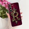 Cover For Realme 14x 5G India Case RMX3940 Transparent Luxury Crown A-Z Letters 2D Flat Pattern Soft Phone Case