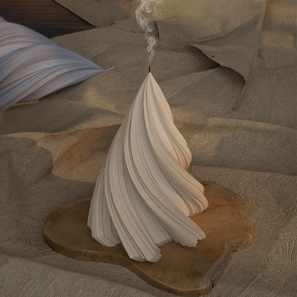 Roman Pillar Swirl Silicone Candle Mold DIY Taper Scented Candles Abstract Art Crafts Making Plaster Resin Molds Home Decor