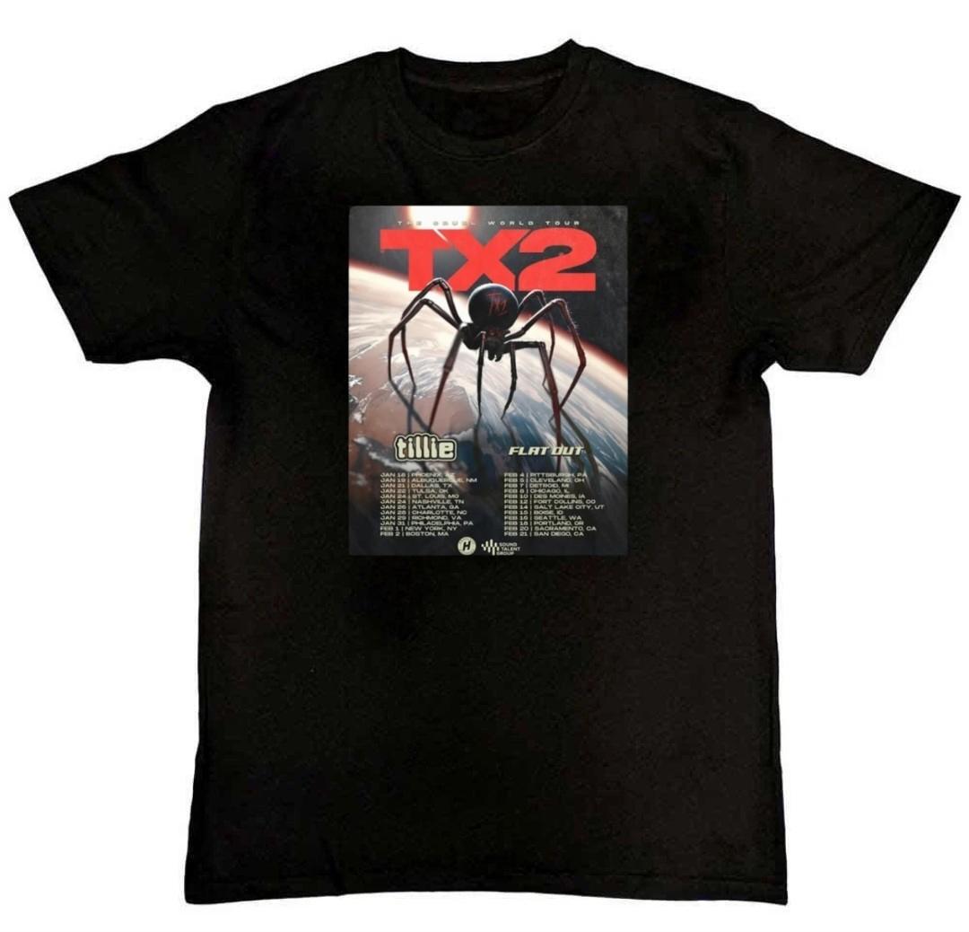 

The Cruel World Tour 2025 TX2 Singer Unisex Mens T-Shirt S M L XL 2 3 4 XL 5XL різнокольоровий