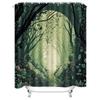 Enchanted Forest Shower Curtain Nature Inspired Waterproof Polyester Fabric Bathroom Decor Suitable for Wet and Dry Separation
