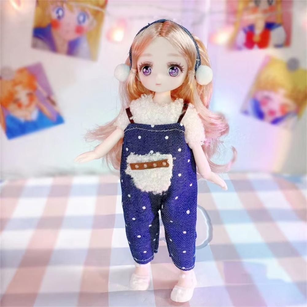 With Clothes Simulated Eye Hinge Doll 3D Eyes Removable Joints Doll BJD Doll with Clothes  Kids Toy