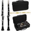 Clarinet 17 ABS Resin Wind Instrument Easy to Care B, Keys, Nickel-Plated, Body, Beginner's Set, (F-300 Performance)