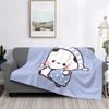 Bubu Dudu Going To Sleep Blanket Flannel All Season Panda and Bear Portable Soft Throw Blanket for Bedding Bedroom Quilt