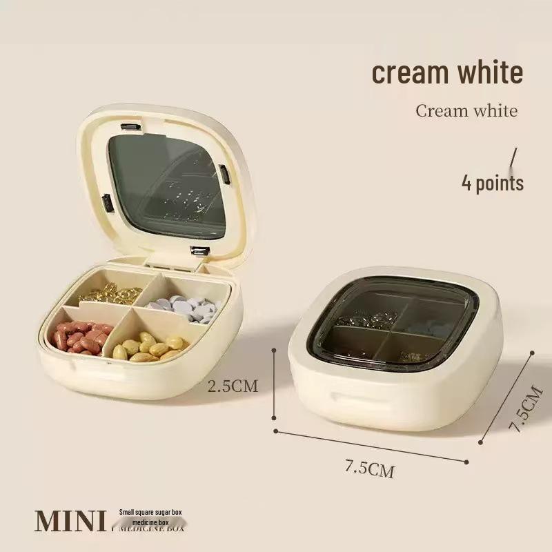 Portable Medicine Organizer: 8-Compartment Dustproof & Moisture-Proof Pill Box for Travel and Business Trips