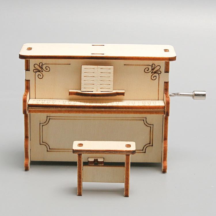 DIY Handkurbel-Spieluhr-Bausatz für Kinder: 8-Ton-Klavier-Wissenschaftsprojekt