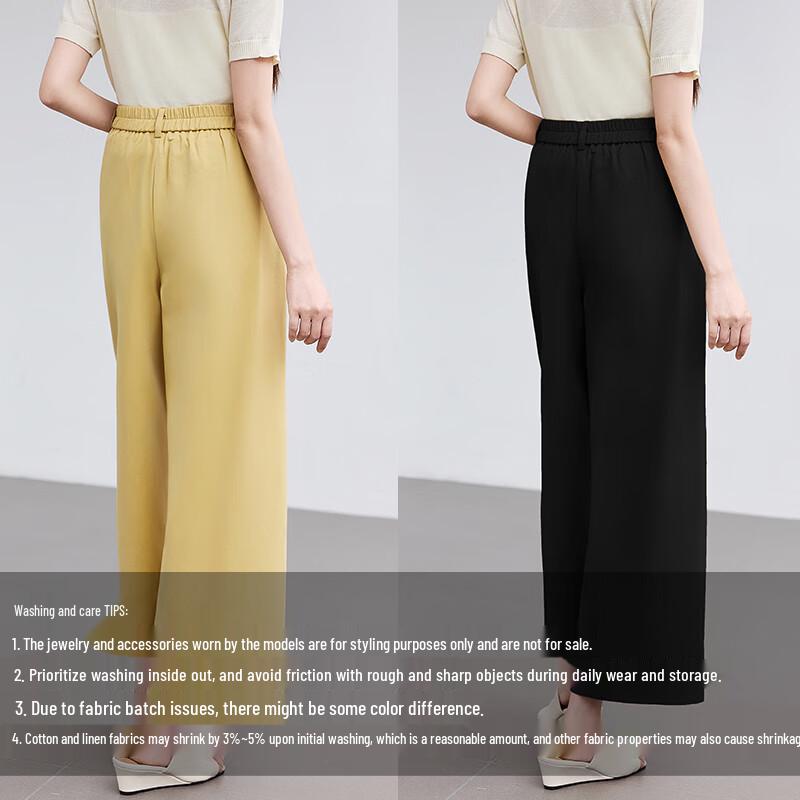 VICTORIA&VERA Women's High-Waist Cropped Straight-Leg Pants