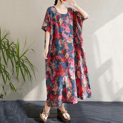 Print O-neck Dress ZMY1096
