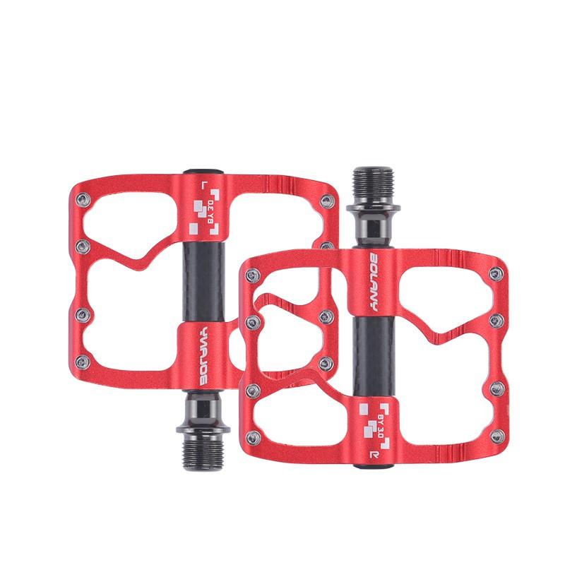Carbon Fiber Axle Aluminum Alloy Bicycle Pedals With Triple Sealed Bearings Anti-Slip Platform Road MTB Cycling