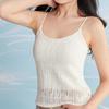 Linen Style Sling Vest, Women's Inner Cover with Chest Pad, New Summer Thin Style Can Be Worn Outside, Top Backing, Beautiful Back
