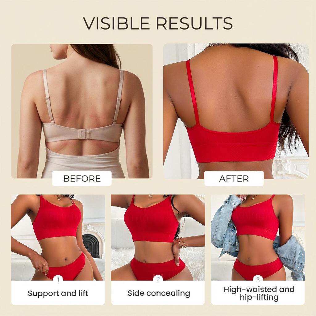 Zeriluna Push-Up Lingerie Set: High-Waisted, Thin Strap, Comfortable & Breathable.