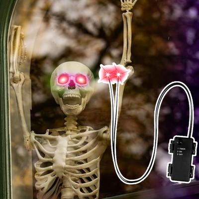 Light Up Skeletoneyes Halloween Led Glowing Eyes Horror Diy Eyes For Masks Pumpkins Tombstones Props Party Supplies
