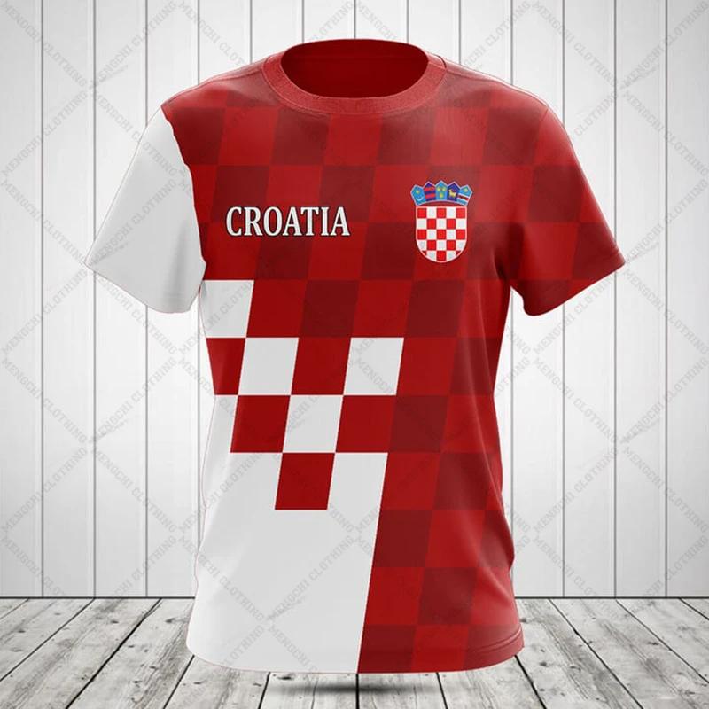 T-shirt personalizzate con grafica teschio emblema della Croazia T-shirt casual estive per uomo donna e bambino T-shirt oversize streetwear a maniche corte