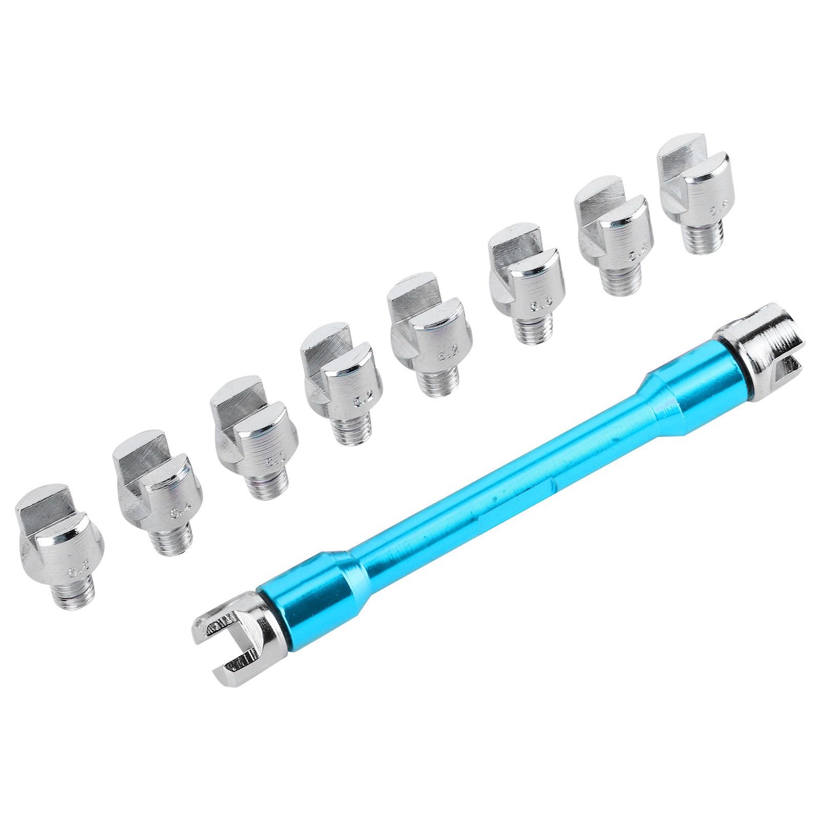 

Motorcycle Spoke Wrench CNC Spanner Set 5.0‑6.8 Length 93mm 3.7in for Most Motorbike Blue