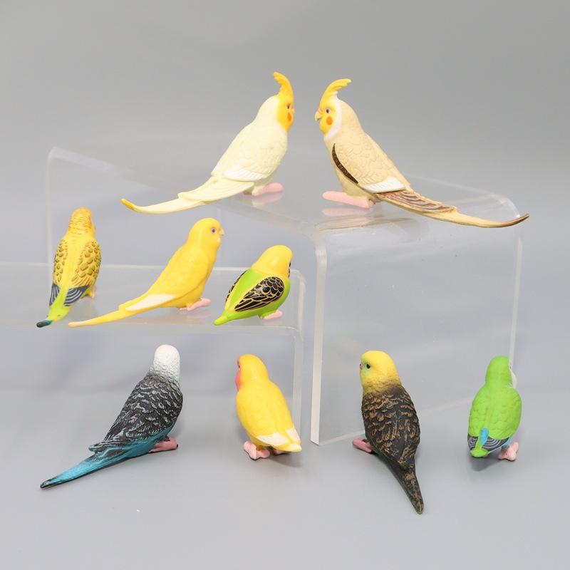 Simulation Papagei Miniatur Landschaft Ornament Sittich Modell Rasen Figur Künstliche Vogel Hause Dekorative Figuren Vogel Dekor