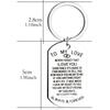 To My Love Keychain Stainless Steel Key Ring Valentine's Day Wedding Anniversary Gift For Husband Wife Boyfriend Girlfriend