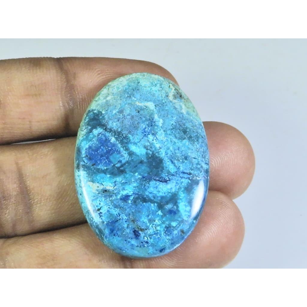 26X38X05MM Natural Shattuckite Oval Shape Cabochon Loose Gemstone 47Cts. D-138