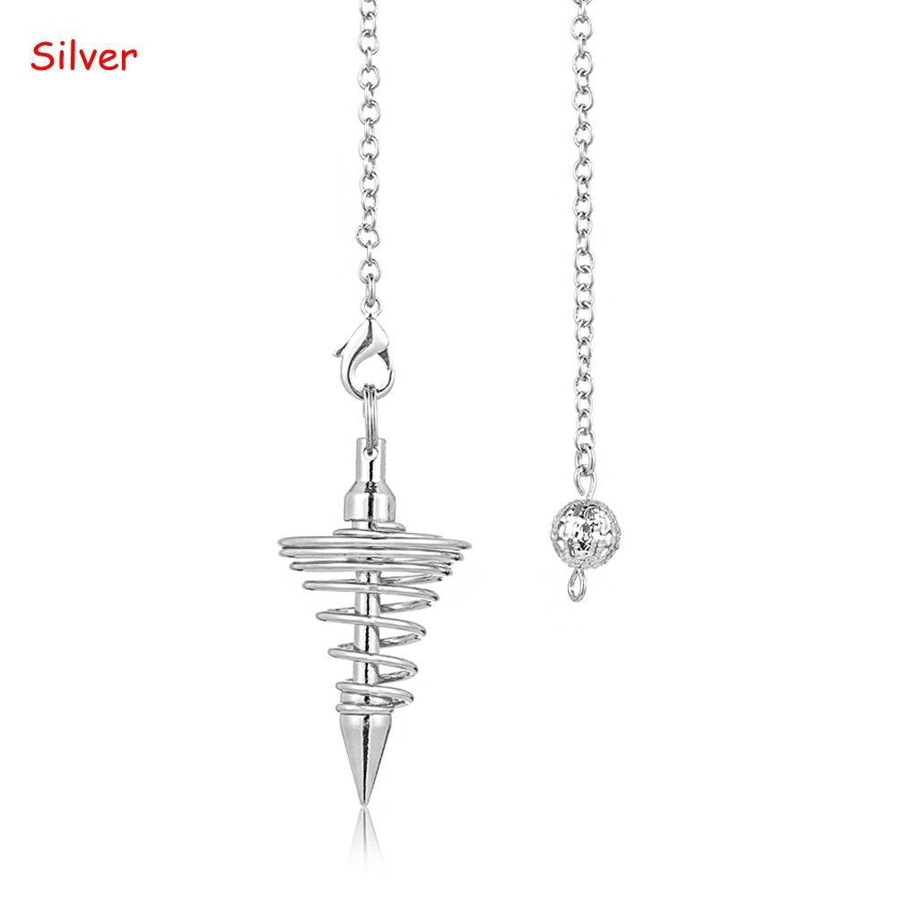Metal Pendulum for Dowsing Divination Pendulos Spiral Small Cone Gold Color Copper Radiesthesia Pendulums Healing Pendule 2025
