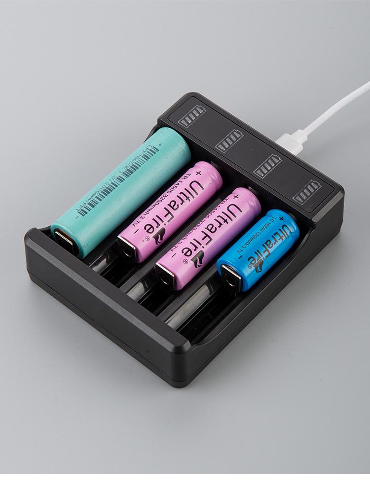 Smart Fast Charger for 18650 & 21700 Lithium Batteries with Multi-Slot and Indicator Light