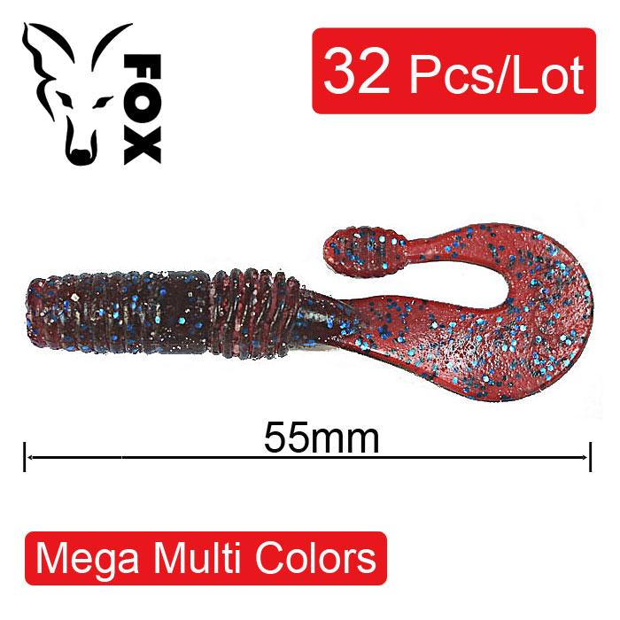 

FOX GRUBBER Soft Silicone Jigging Lure 55 мм. Набір силіконових приманок для риболовлі – 32 шт. упаковка 008-32 pcs