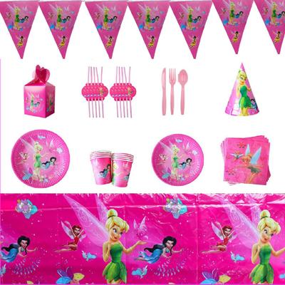 Elf Geburtstagsparty Zubehör Einweggeschirr Pappteller Pappbecher Papierservietten Mädchen Dekoration Kindertagsdekoration