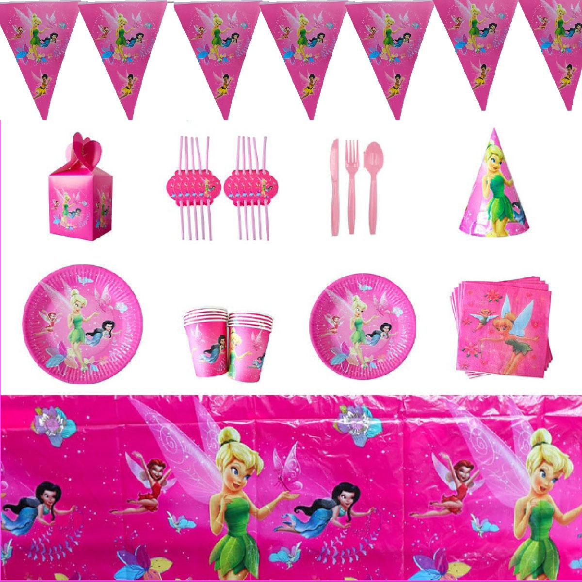 Ngs & Events Girls Elf Birthday Party Supplies Disposable Tableware Paper Plates Paper Cups Paper Towels Decoration Children's Day Decoration